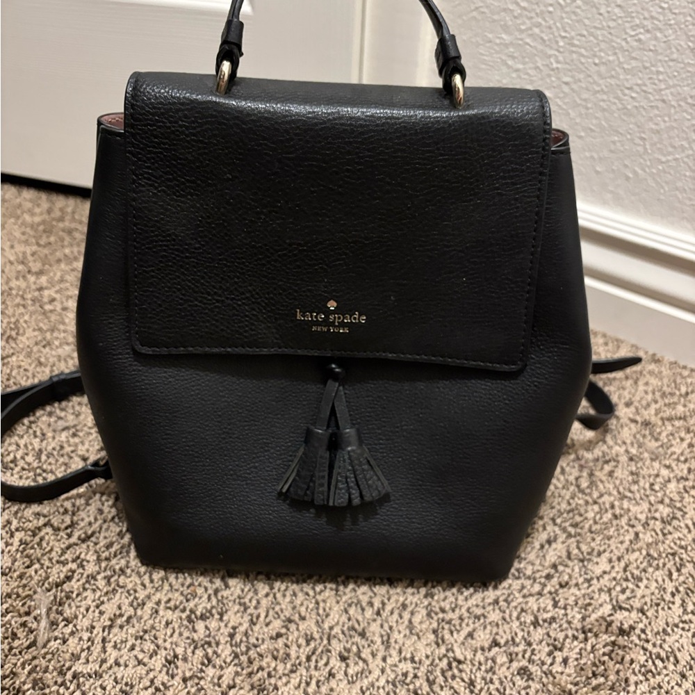 Kate Spade Black Tassel Backpack